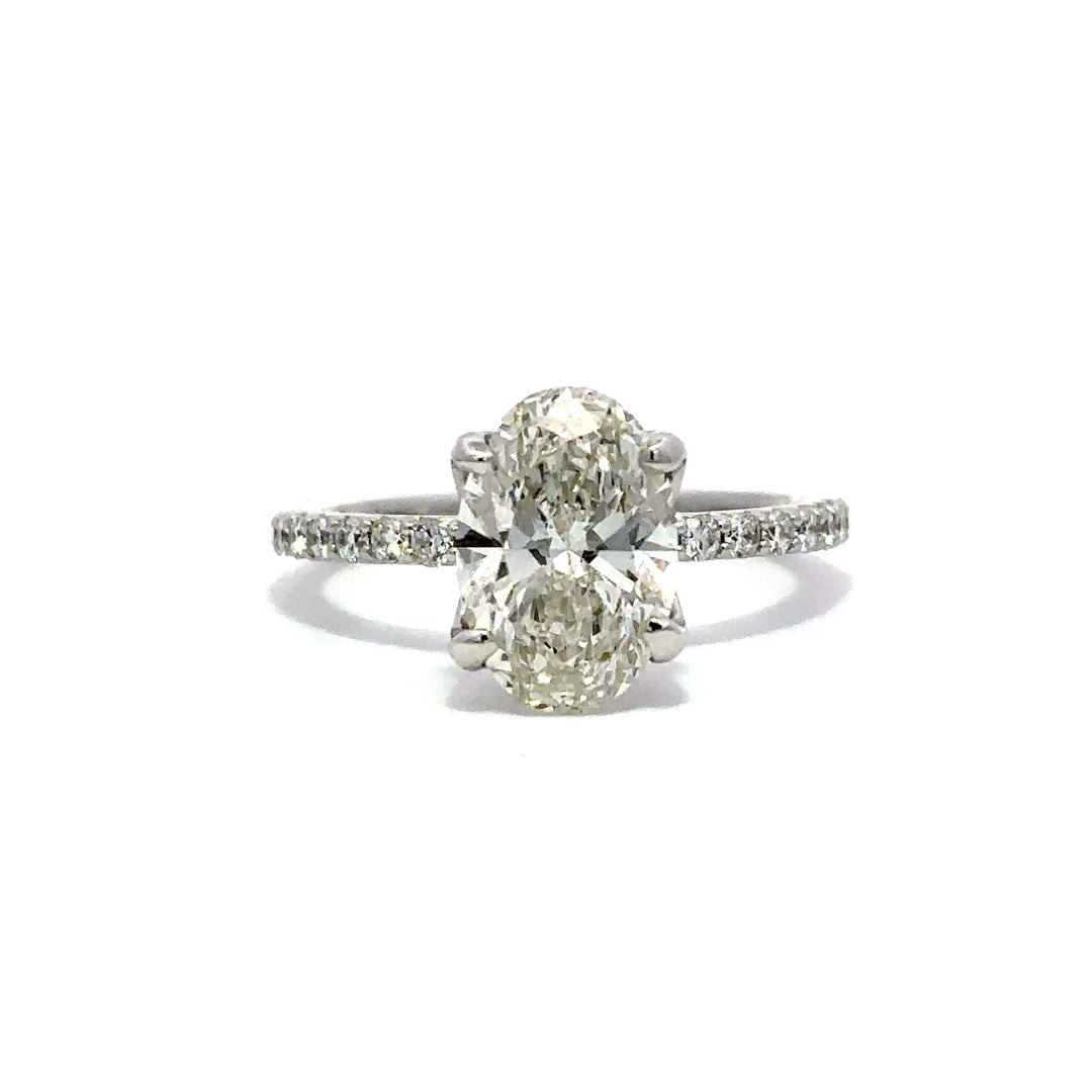 Pavé Ring (Oval) - 14k White Gold 2.27ct #12132