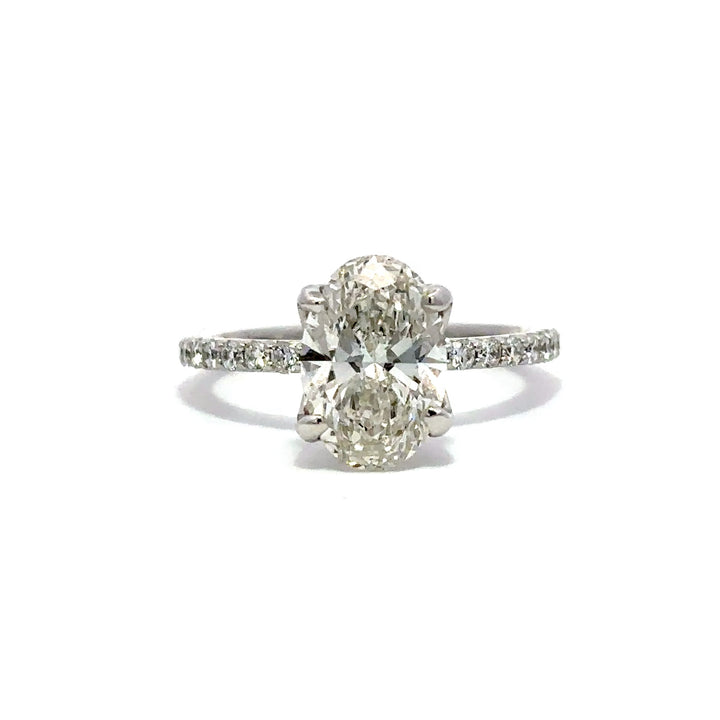 Pavé Ring (Oval) - 14k White Gold 2.27ct #12132