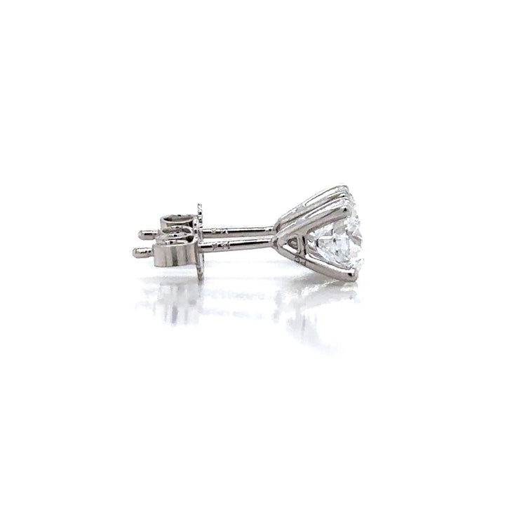 Solitaire Earrings (4-Prong) - 14k Gold