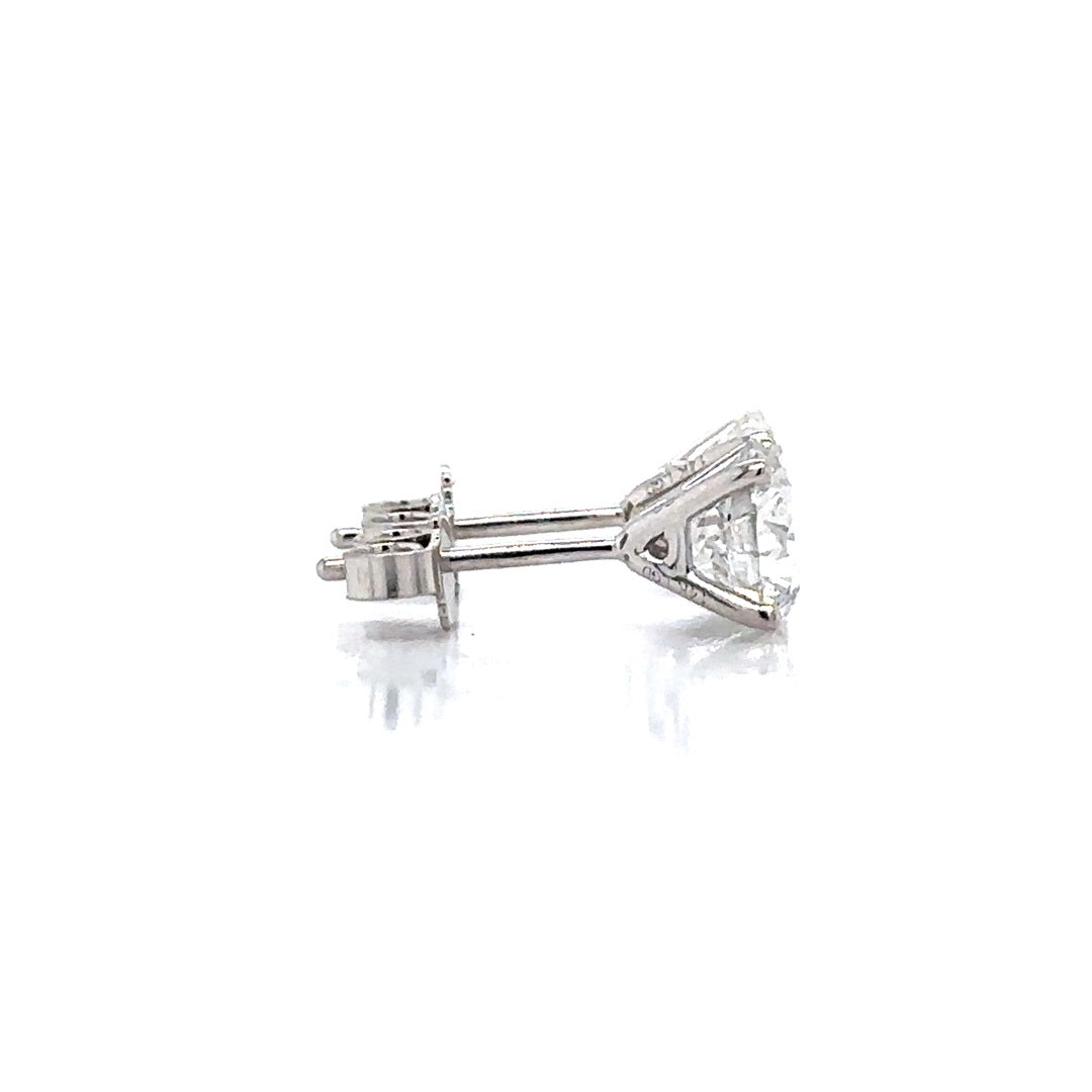 Solitaire Earrings (4-Prong) - 14k Gold