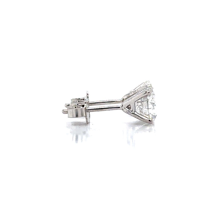 Solitaire Earrings (4-Prong) - 14k Gold