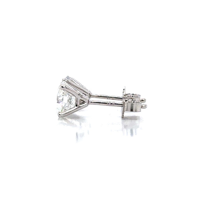 Solitaire Earrings (4-Prong) - 14k Gold