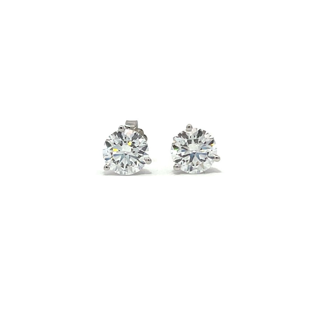 Solitaire Earrings (Martini-Set) - 14k Gold