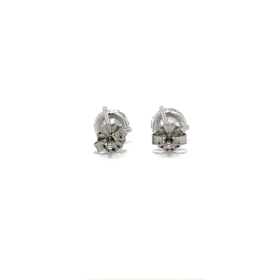 Solitaire Earrings (Martini-Set) - 14k Gold