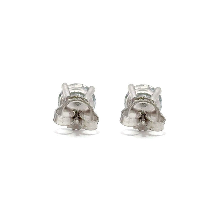 Solitaire Earrings (4-Prong) - 14k Gold
