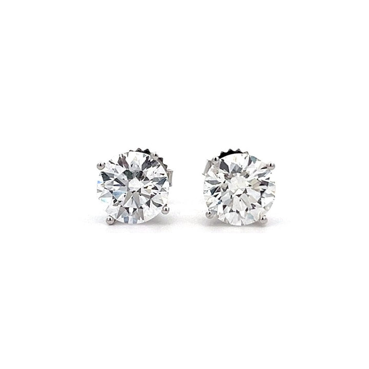 Solitaire Earrings (4-Prong) - 14k Gold