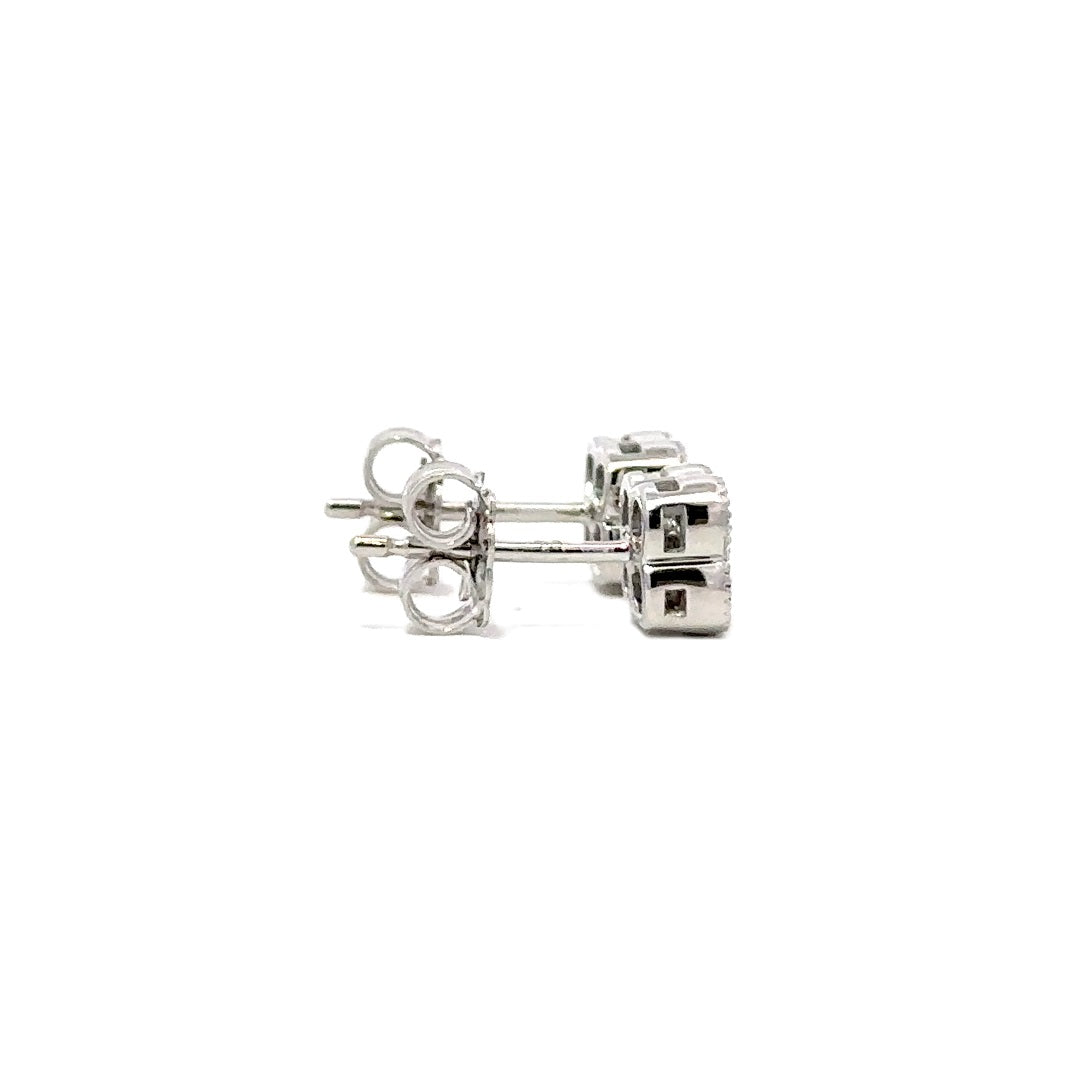 Clover Earrings - 14k White Gold 0.50ctw #11363
