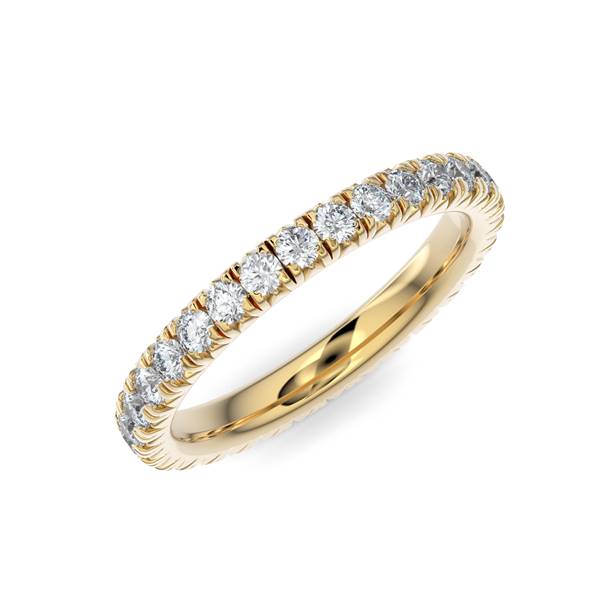 French Pave Eternity Band - Gold Ring