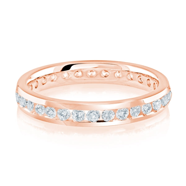 Channel Eternity Band - Gold Ring