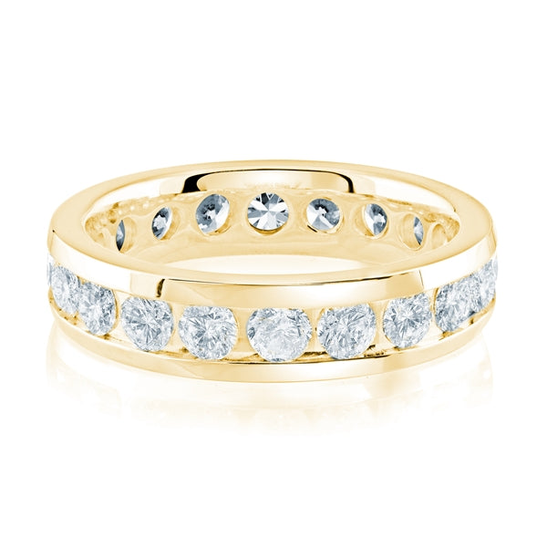 Channel Eternity Band - Gold Ring