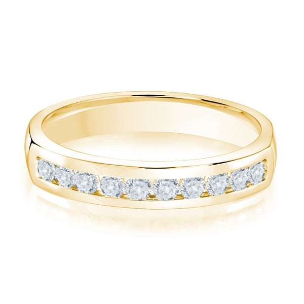 Channel Anniversary Band - Gold Ring