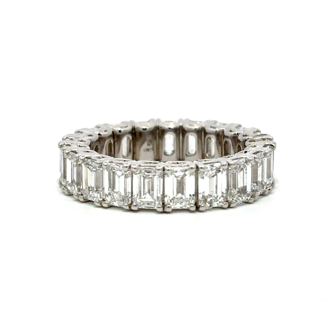 Eternity Ring (Emerald) - 14k White Gold 6.57ctw #11402