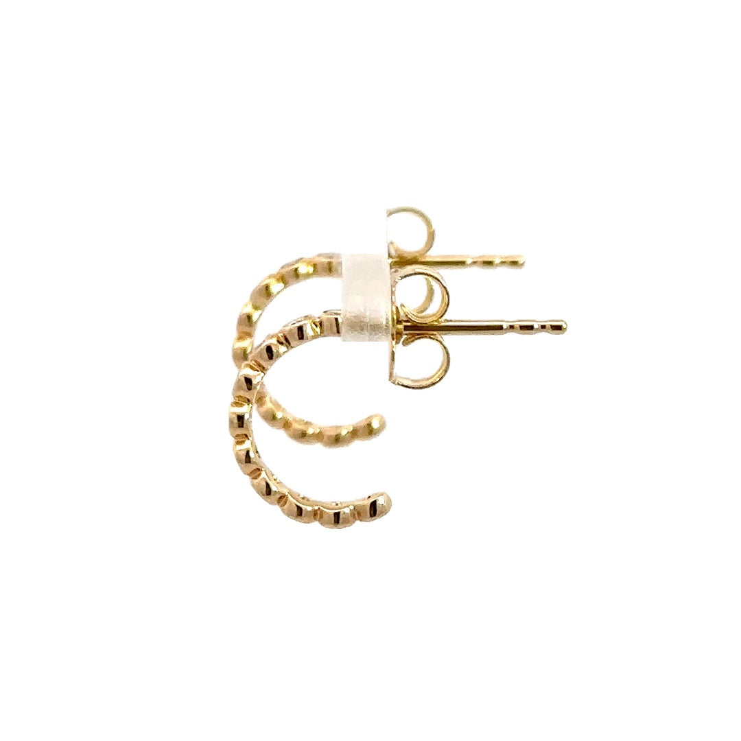 Bezel Hoop Earrings - 14k Yellow Gold 0.33ctw #11368