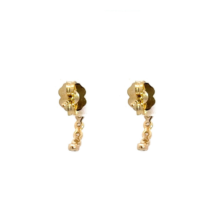 Bezel Hoop Earrings - 14k Yellow Gold 0.33ctw #11368