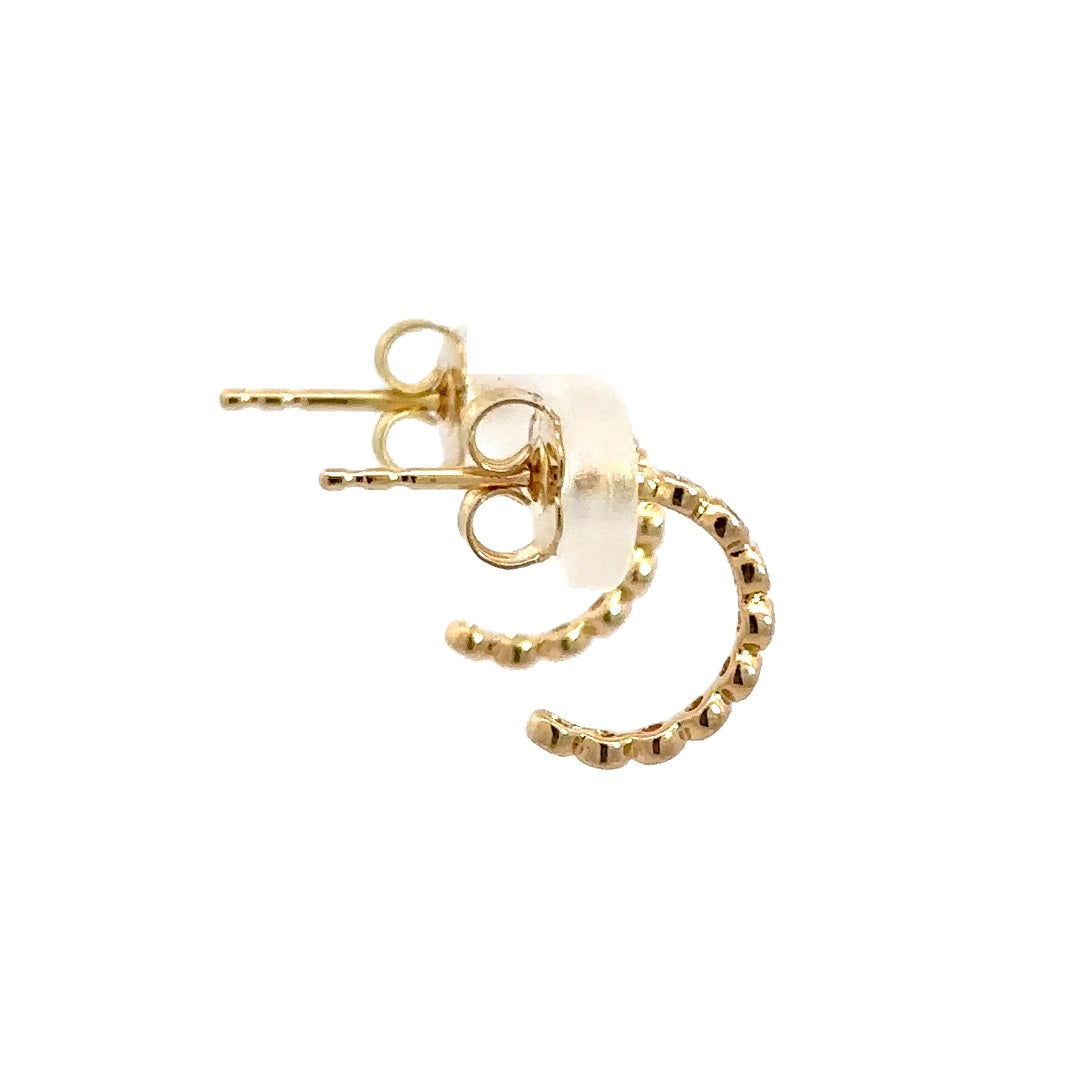 Bezel Hoop Earrings - 14k Yellow Gold 0.33ctw #11368