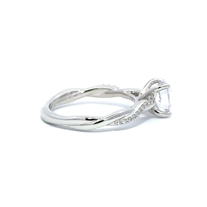 Twist Ring (Round) - 14k White Gold 1.30ct #12203