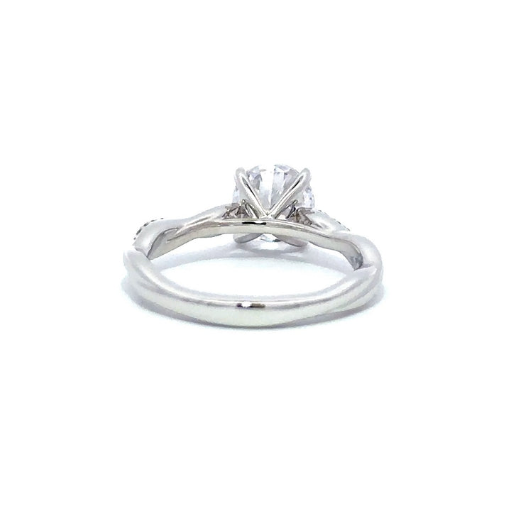 Twist Ring (Round) - 14k White Gold 1.30ct #12203