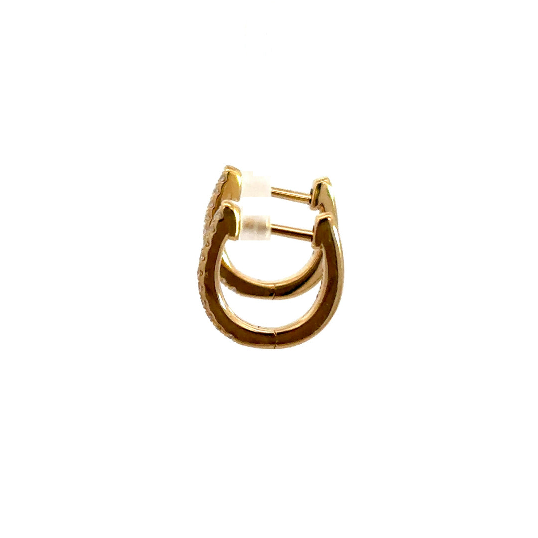 Hoop Earrings (Round) - 14k Yellow Gold 0.18ct #12121