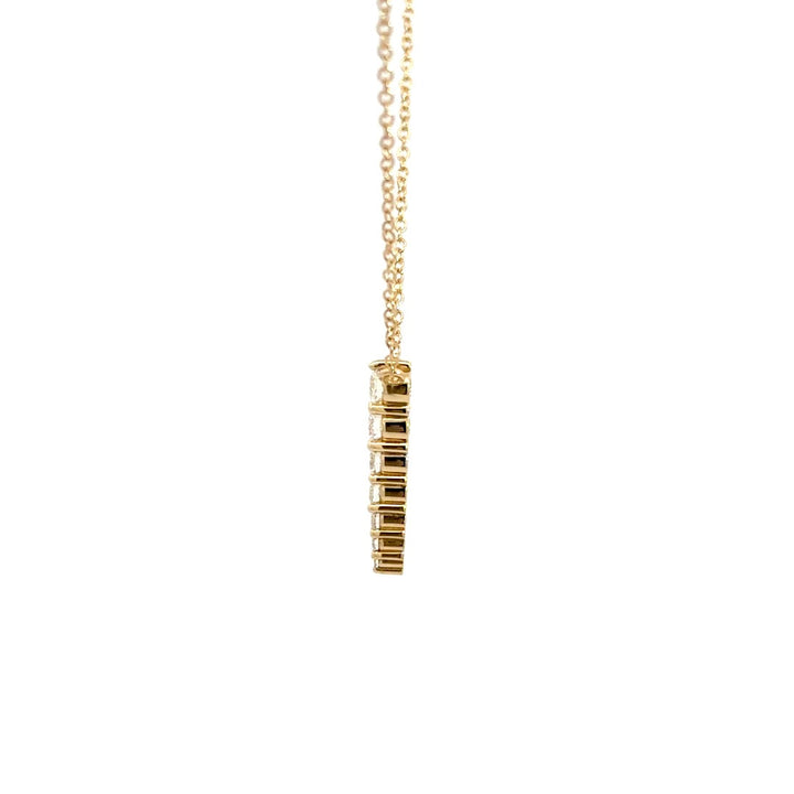 Graduated Diamond Drop Necklace - 14k Yellow Gold 0.17ctw #12003