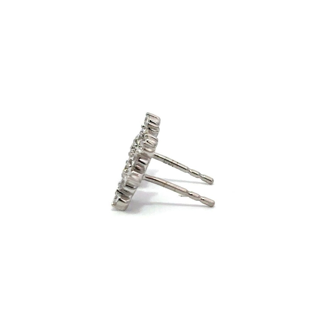 Snowflake Earrings - 14k White Gold 0.50ctw #12001