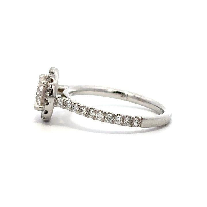 Halo Ring (Round) - 14k White Gold