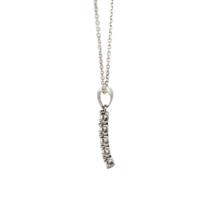 Diamond Drop Necklace - 14k White Gold 0.43ctw #12174
