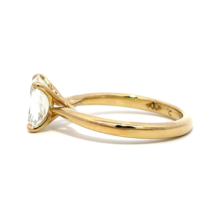 Solitaire Ring (Emerald) - 14k Yellow Gold 1.52ct #12126