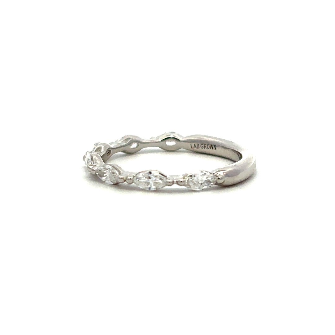 Half Eternity Ring (Marquise) - 14k White Gold 0.42ctw #12094