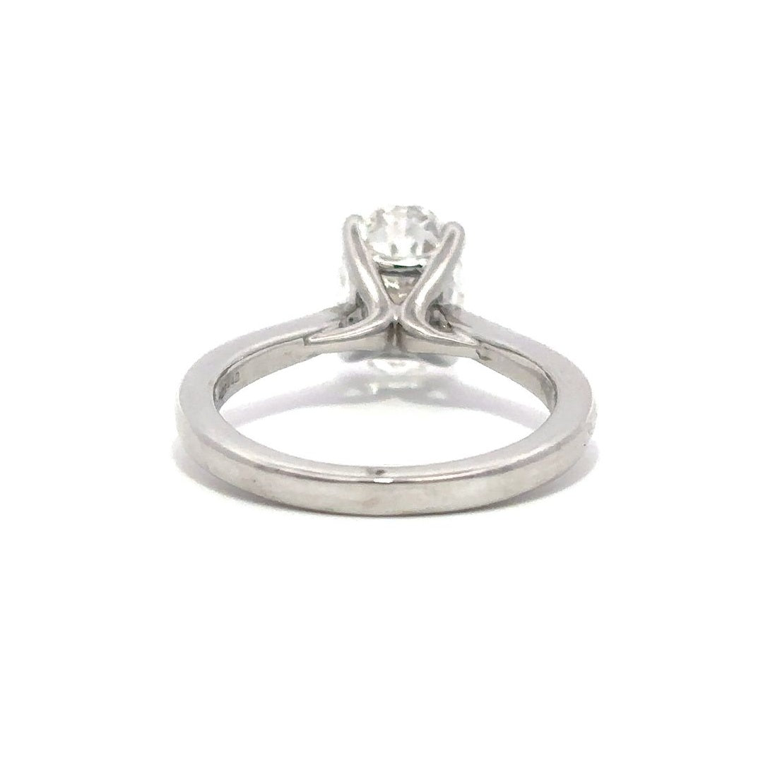 Milgrain Ring (Oval) - 14k White Gold 2.04ct #12781