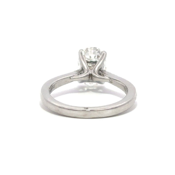 Milgrain Ring (Oval) - 14k White Gold 2.04ct #12781