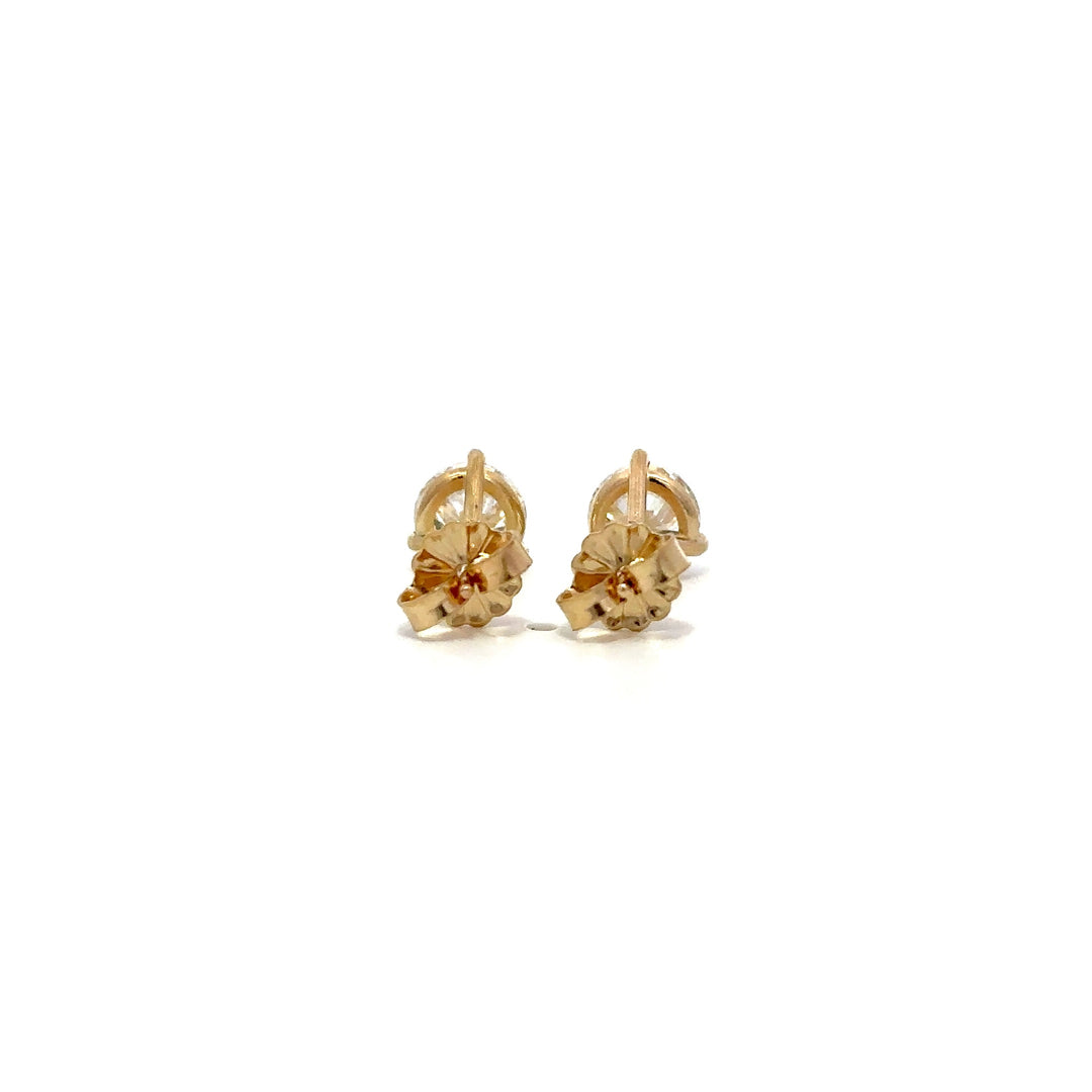 Solitaire Earrings (Martini-Set) - 14k Gold