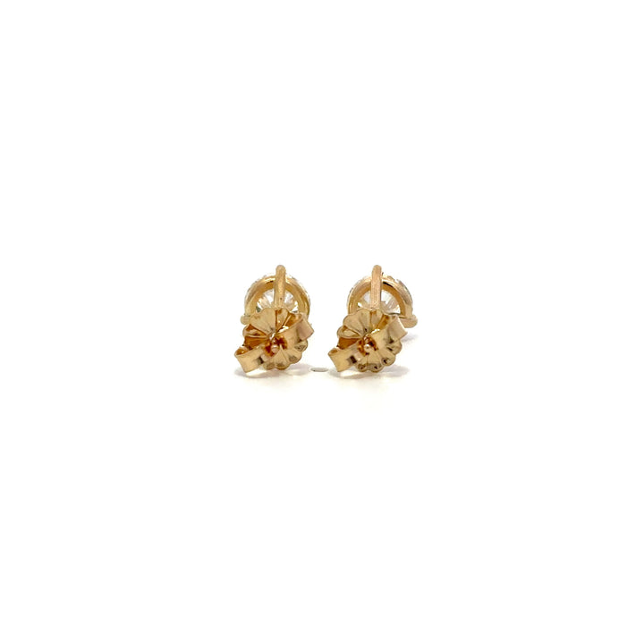 Solitaire Earrings (Martini-Set) - 14k Gold