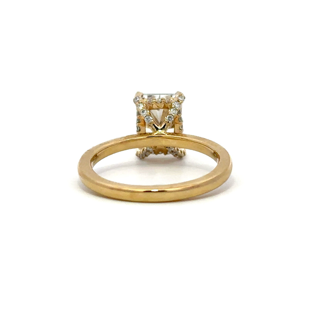 Hidden Halo Ring (Radiant) - 14k Yellow Gold 2.50ct #12139
