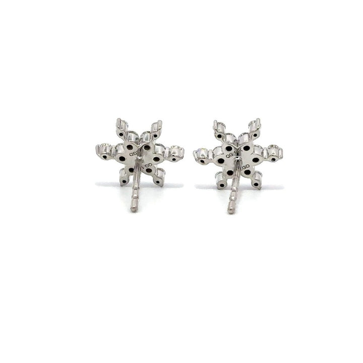 Snowflake Earrings - 14k White Gold 0.50ctw #12001
