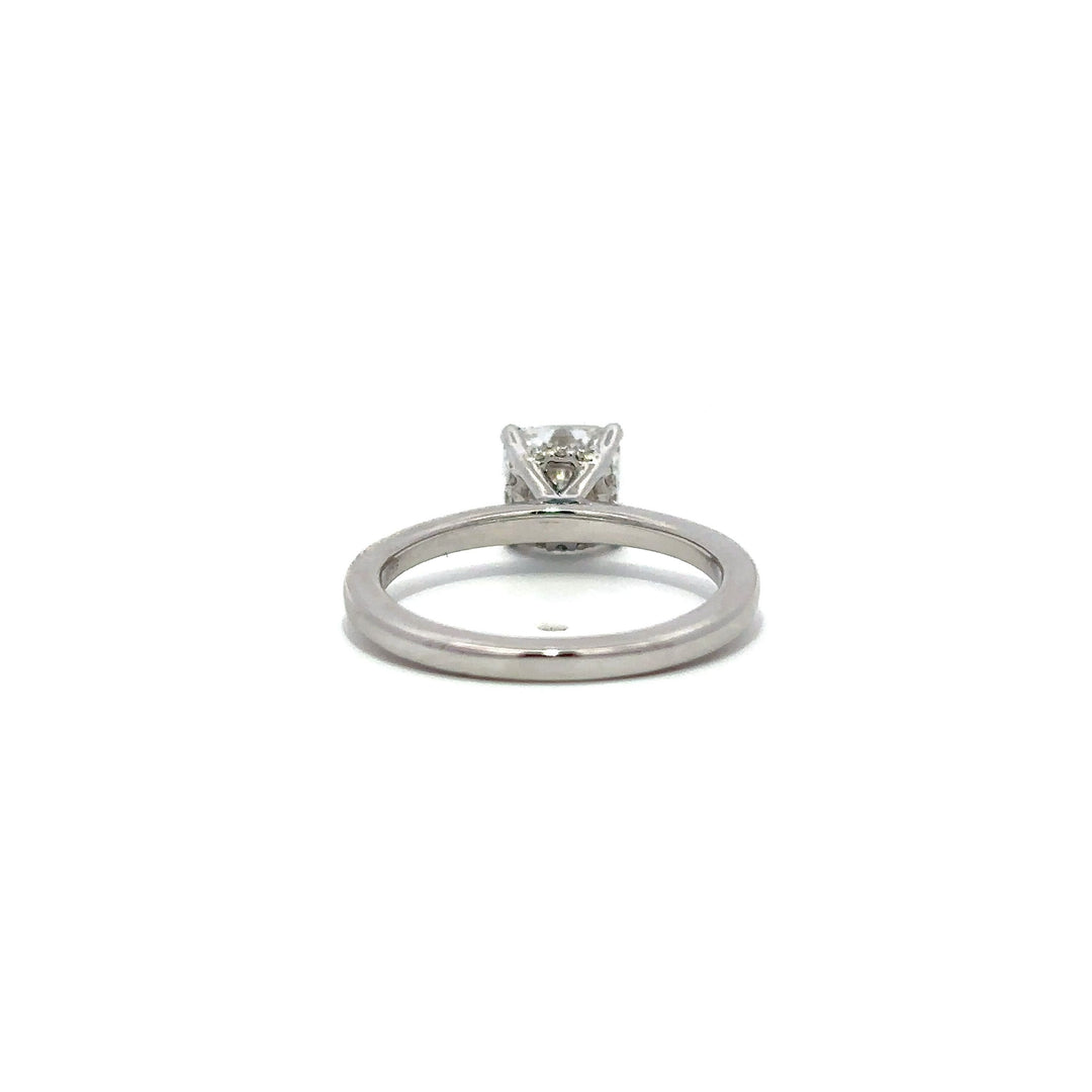 Hidden Halo (Square Cushion) - 14k White Gold 1.55ct #12050