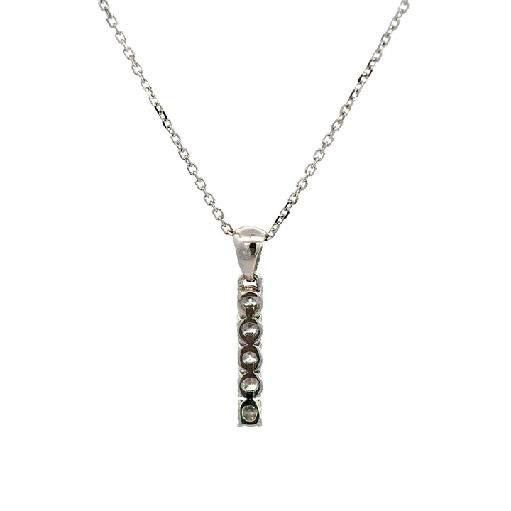 Diamond Drop Necklace - 14k White Gold 0.43ctw #12174