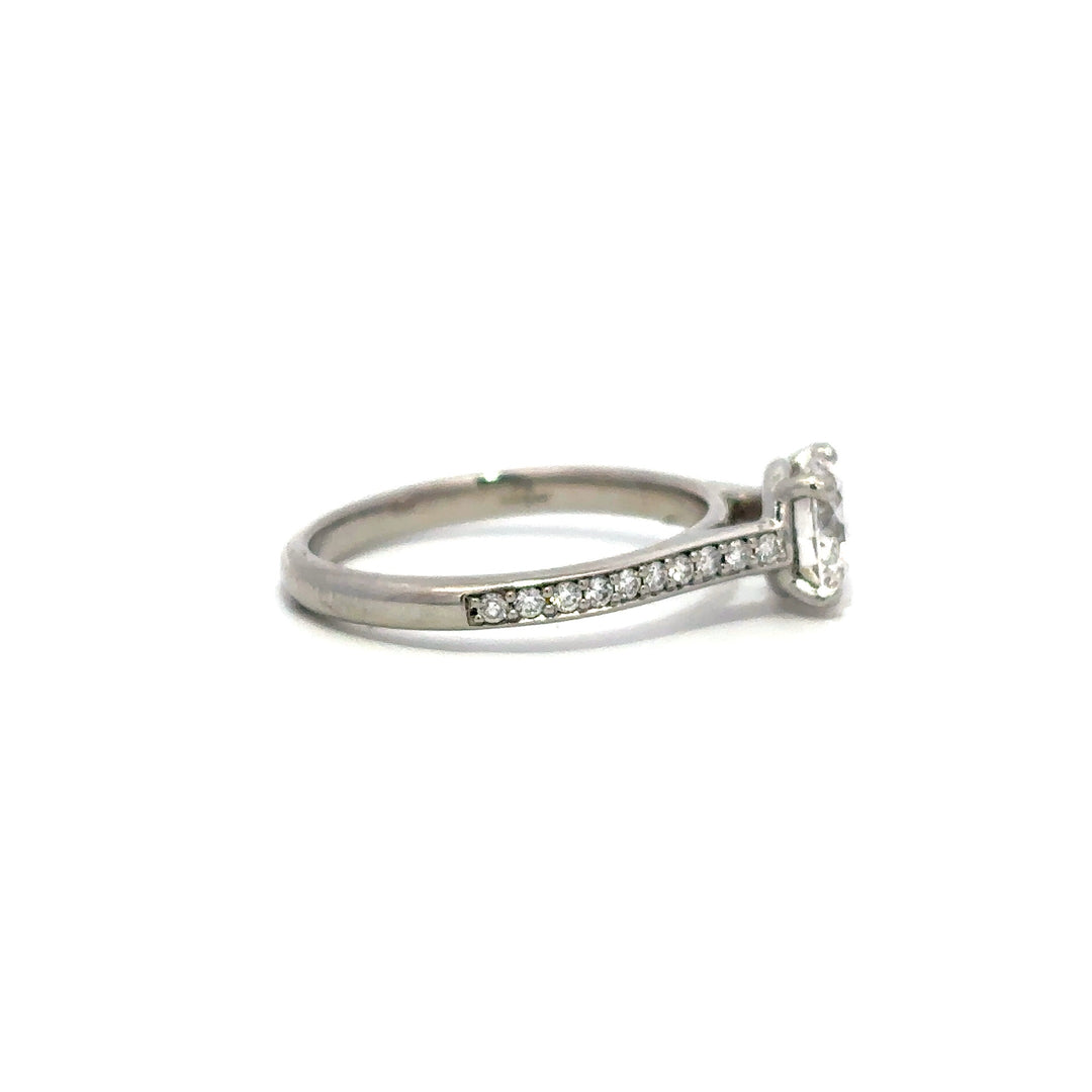 Pavé Ring (Round) - Platinum 1.07ct #12119