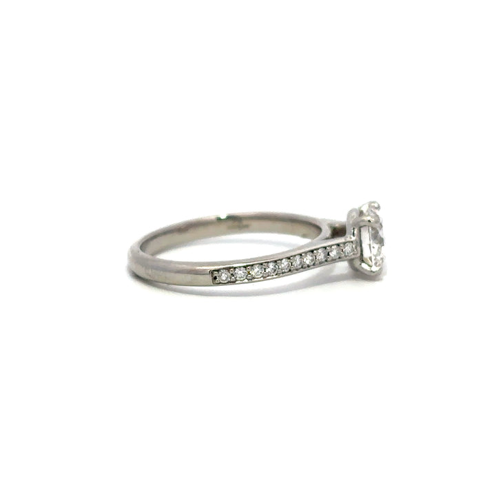 Pavé Ring (Round) - Platinum 1.07ct #12119