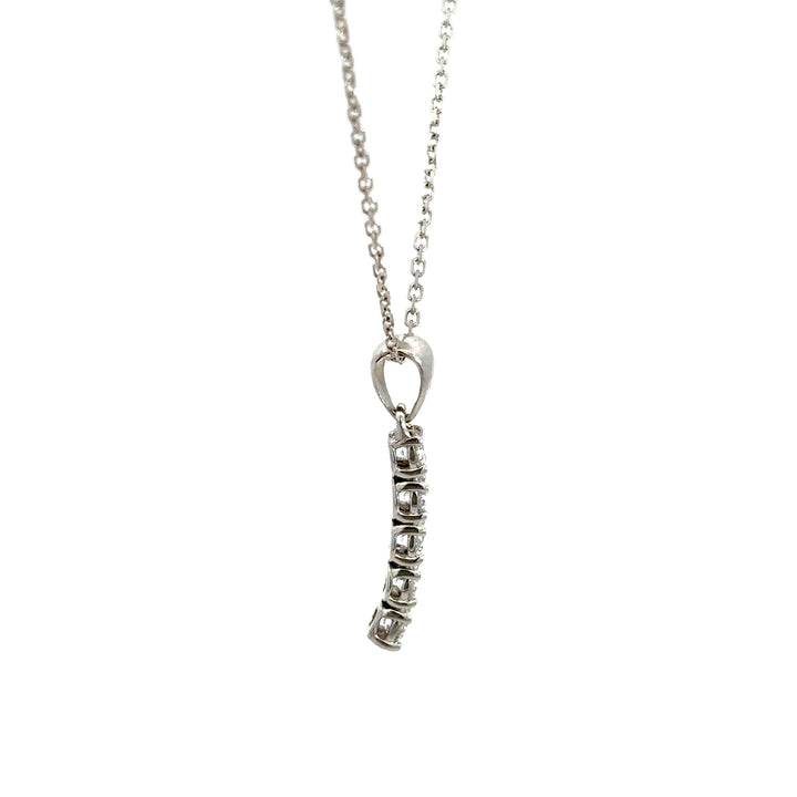 Diamond Drop Necklace - 14k White Gold 0.43ctw #12174