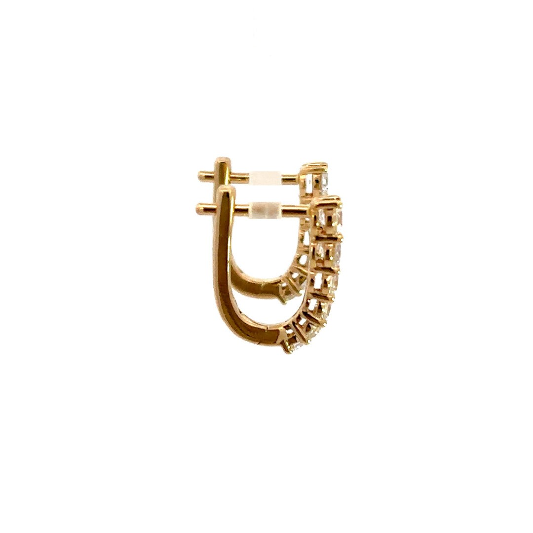 Hoop Earrings (Round) - 14k Gold 0.50ct