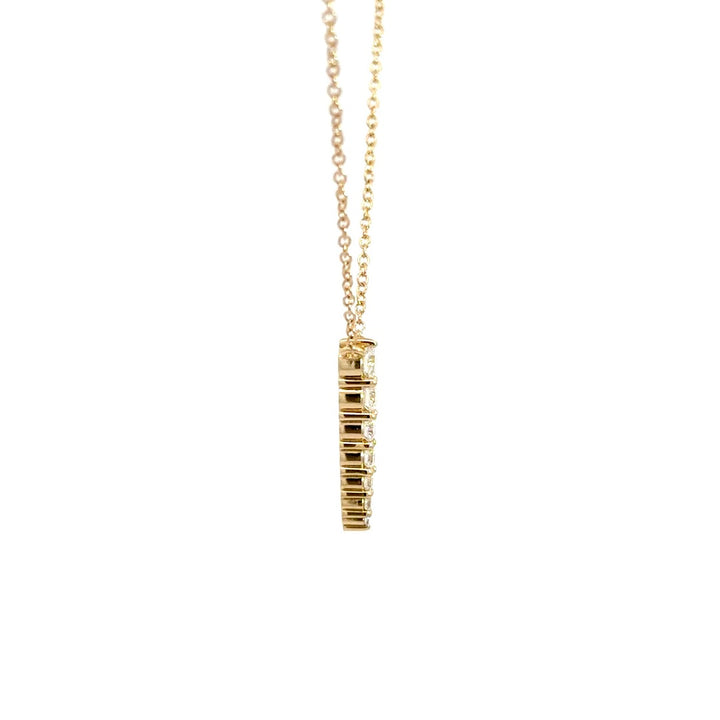 Graduated Diamond Drop Necklace - 14k Yellow Gold 0.17ctw #12003