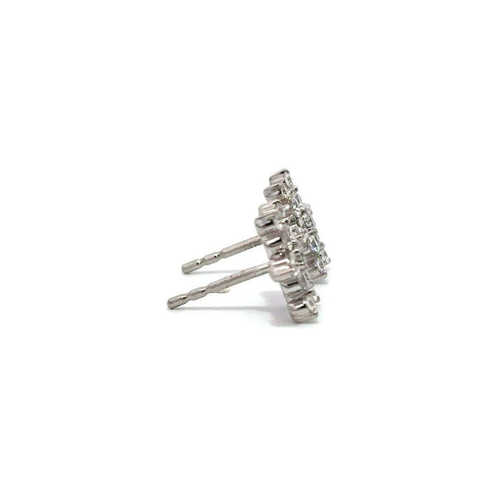 Snowflake Earrings - 14k White Gold 0.50ctw #12001