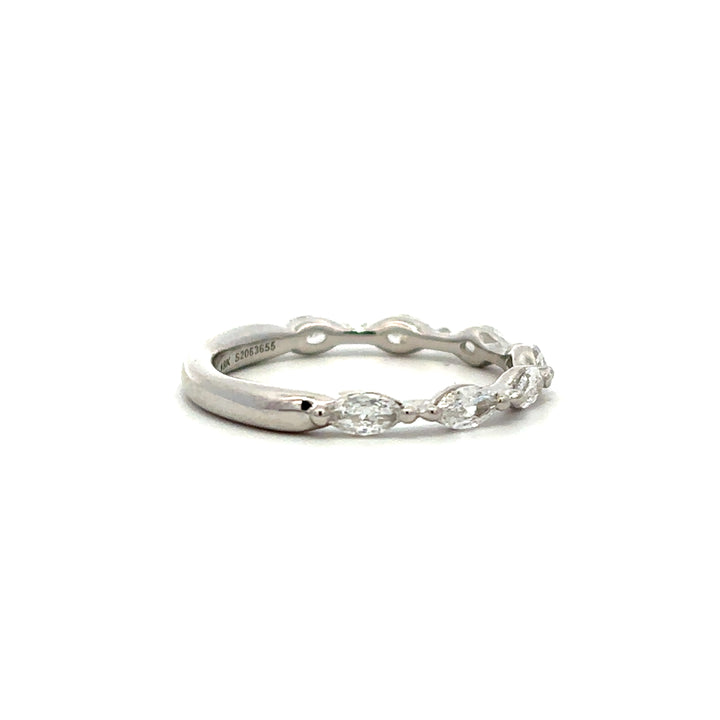 Half Eternity Ring (Marquise) - 14k White Gold 0.42ctw #12094