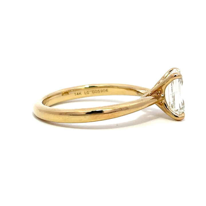 Solitaire Ring (Emerald) - 14k Yellow Gold 1.52ct #12126