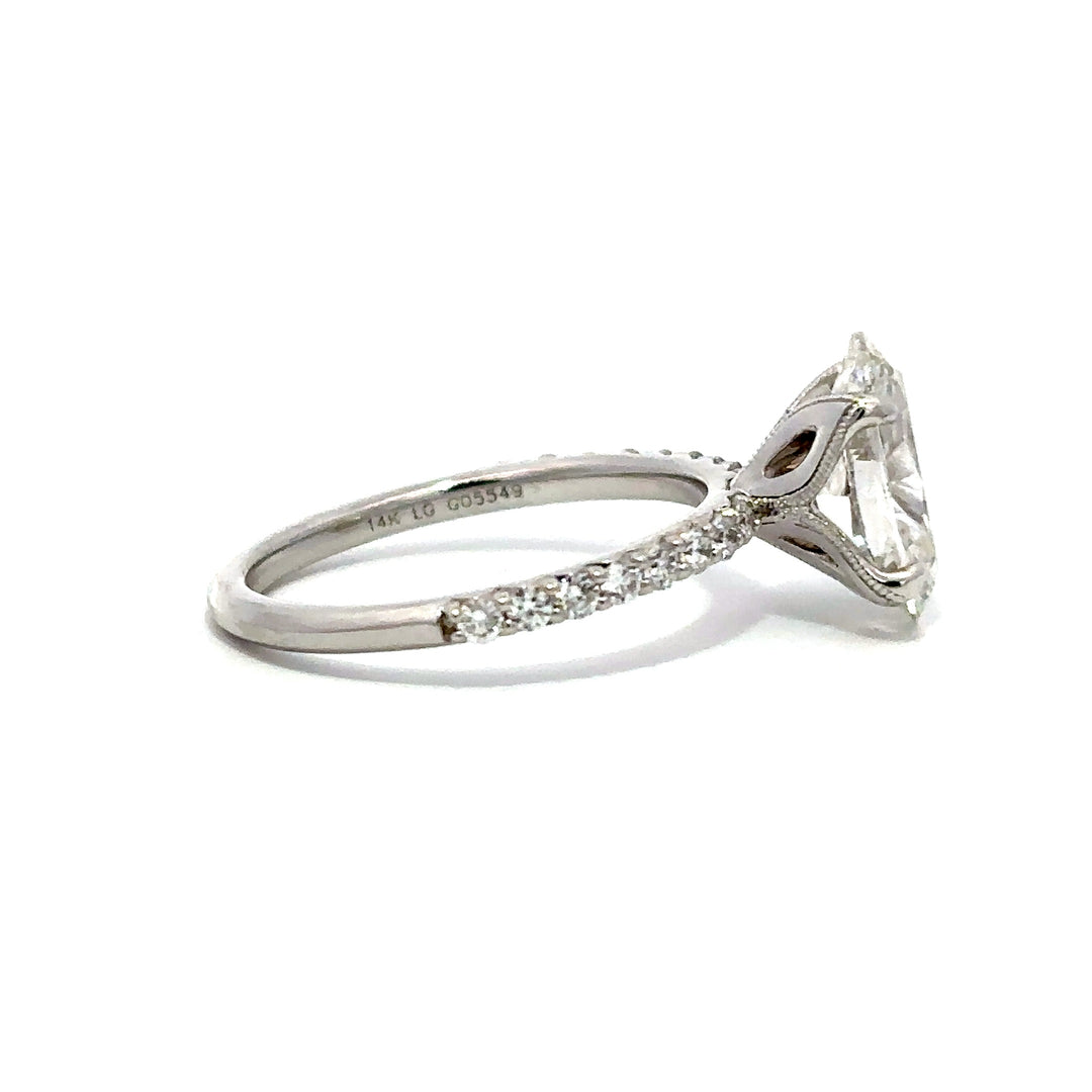 Pavé Ring (Oval) - 14k White Gold 2.27ct #12132