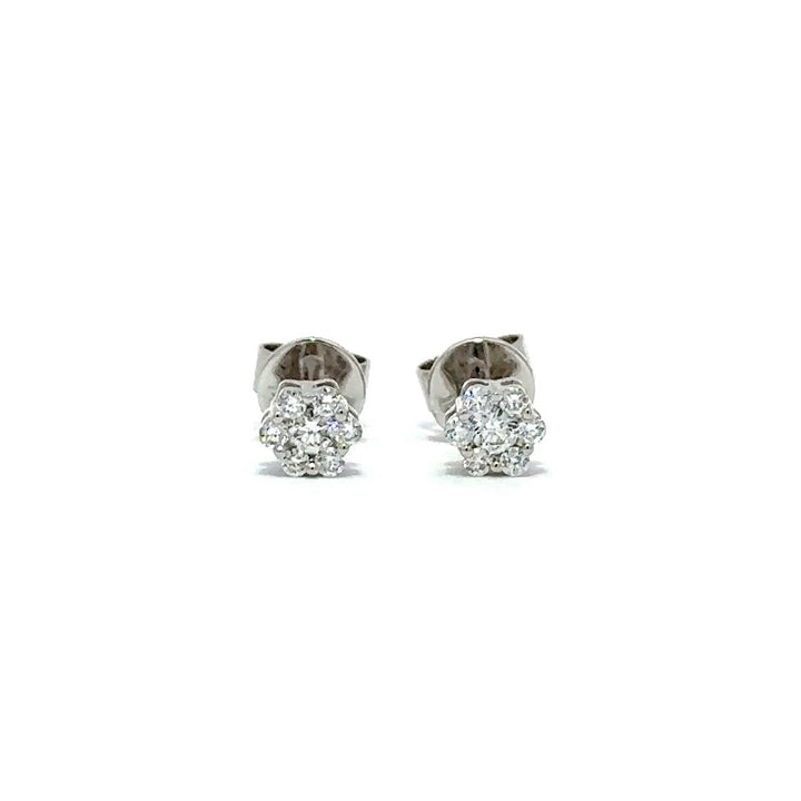 Flower Stud Earrings - 14k Gold