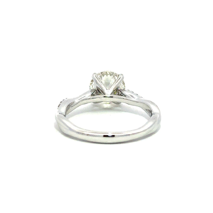 Twist Ring (Round) - 14k White Gold 1.78ct #12204