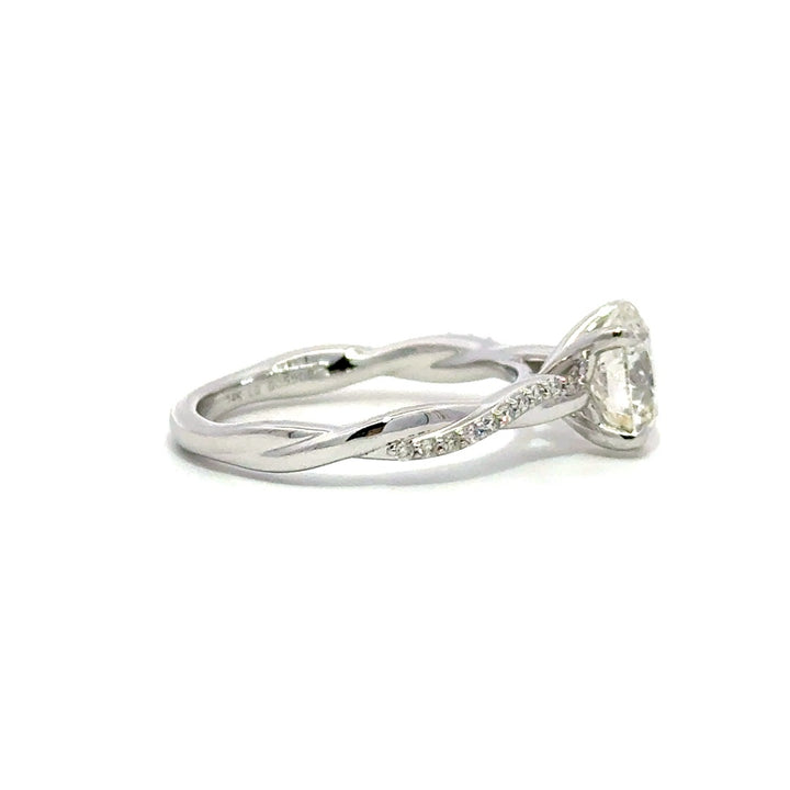 Twist Ring (Round) - 14k White Gold 1.78ct #12204