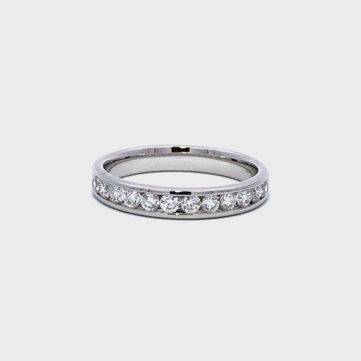 Channel Set Ring - 14k White Gold 0.50ct