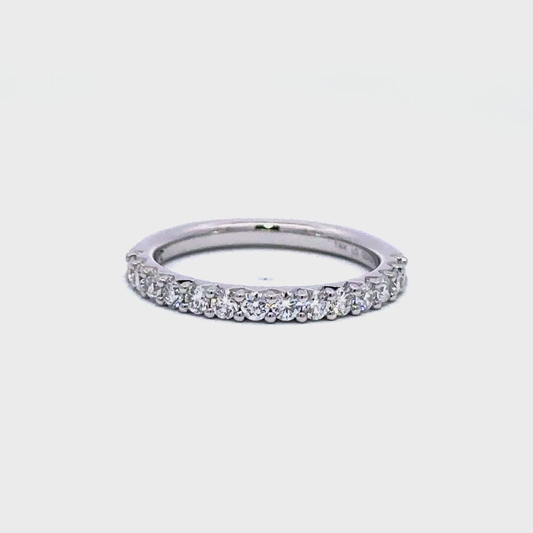 French Pave Ring - 14k White Gold 0.50ct #11236